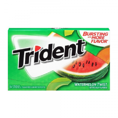 Gum Trident không đường vị dưa hấu 21.6g chính hãng