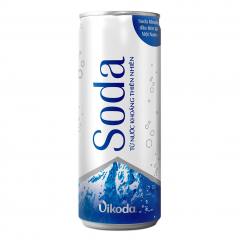 Nước khoáng thiên nhiên Vikoda Soda lon 330ml chính hãng