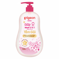 Tắm gội cho bé Pigeon Sakura (2in1) 700ml chính hãng