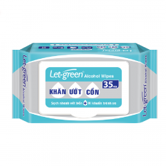 Khăn ướt cồn Let-green 35 miếng chính hãng