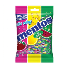 Kẹo nhai Mentos cầu vồng hương trái cây 108g chính hãng
