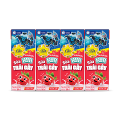 Lô 4 sữa trái cây Kun vị dâu hộp 180ml chính hãng | Siêu Thị GO!– Thực phẩm giá tốt