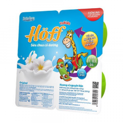 Lốc 4 hũ sữa chua trẻ em Hoff vị nguyên bản 55g chính hãng | Siêu Thị GO!– Thực phẩm giá tốt