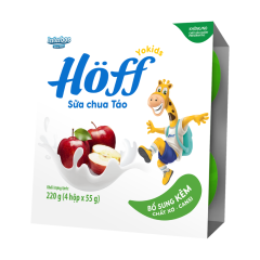 Lốc 4 Sữa chua trẻ em Hoff vị táo 55g chính hãng | Siêu Thị GO!– Thực phẩm giá tốt