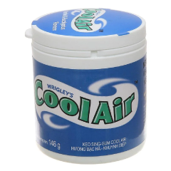 Kẹo gum Cool Air bạc hà khuynh diệp hũ 131.4g chính hãng