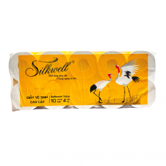 Giấy vệ sinh Silkwell cao cấp 4 lớp 10 cuộn chính hãng