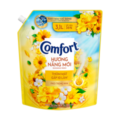 Nước xả vải Comfort phơi trong nhà hương nắng mới túi 3.1 lít chính hãng