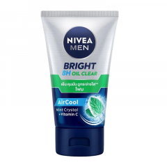 Sữa rửa mặt Nivea nam Bright Oil Clear Foam 100g chính hãng