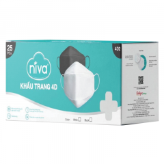 Khẩu trang Niva 4D người lớn hộp 25 cái chính hãng