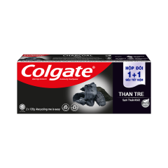 Lô 2 kem đánh răng Colgate Natural Charcoal 120g chính hãng