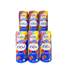 Lô 6 Bia Blanc 1664 lon 330ml chính hãng