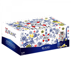 Thùng 12 bia Blanc 1664 lon 330ml chính hãng