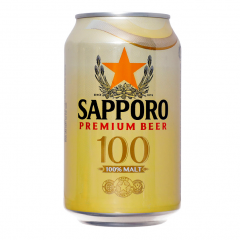 Bia Sapporo 100 Premium lon 330ml chính hãng
