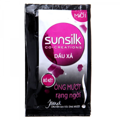 Lô 10 gói dầu xả Sunsilk đen óng mượt 6g chính hãng