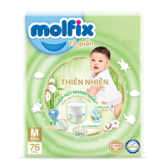 Tã quần Molfix thiên nhiên M76 chính hãng