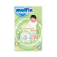 Tã quần Molfix thiên nhiên XL62 chính hãng