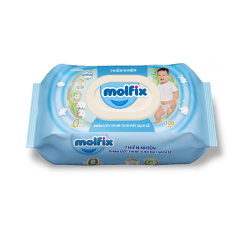 Khăn ướt Molfix em bé tươi mát 100M chính hãng
