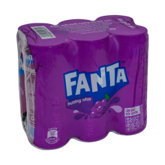 Lô 6 nước ngọt Fanta hương nho lon 320ml chính hãng