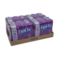 Thùng 24 nước ngọt Fanta nho lon 320ml chính hãng