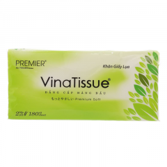 Lô 2 khăn giấy Premier Vina Tisue 180 tờ chính hãng