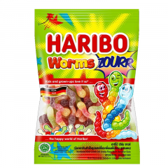 Kẹo dẻo Haribo Worms Zourr 80G chính hãng