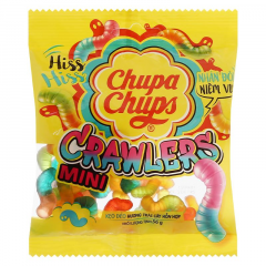 Kẹo dẻo Chupa Chups mini crawler trái cây 56g chính hãng