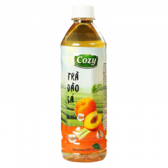 Trà Cozy đào sả chai 455ml chính hãng
