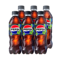 Lô 6 nước ngọt Pepsi Zero vị chanh chai 390ml chính hãng