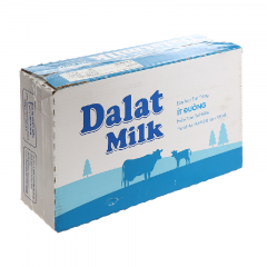 Thùng 12 lốc 4 sữa tươi tiệt trùng Dalatmilk ít đường 180ml chính hãng | Siêu Thị GO!– Thực phẩm giá tốt