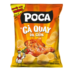 Snack Poca vị gà quay da giòn gói 60g chính hãng