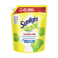 Nước rửa chén Sunlight chanh 100 túi 3.1kg chính hãng