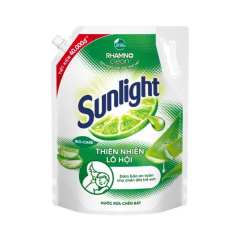 Nước rửa chén Sunlight thiên nhiên lô hội túi 3.3kg chính hãng