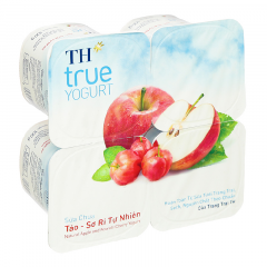 Lô 4 sữa chua TH true Yogurt hương táo - sơ ri 100g chính hãng | Siêu Thị GO!– Thực phẩm giá tốt