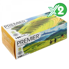 Lô 2 khăn hộp Premier 180 tờ + Hàng tặng chính hãng