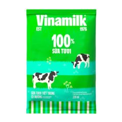 Sữa bịch Vinamilk 100% có đường 220ml chính hãng | Siêu Thị GO!– Thực phẩm giá tốt