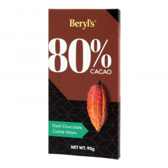 Socola Beryls không đường đắng 80% Cacao 90g chính hãng
