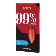 Socola Beryls không đường đắng 99% Cacao 90g chính hãng