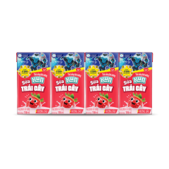 Lô 4 sữa trái cây Kun vị dâu hộp 110ml chính hãng | Siêu Thị GO!– Thực phẩm giá tốt