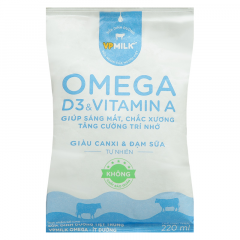Sữa bịch VPMilk Omega ít đường 220ml chính hãng | Siêu Thị GO!– Thực phẩm giá tốt