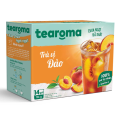 Trà Icetea Tearoma vị đào hộp 14 gói x 14g chính hãng