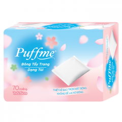 Bông tẩy trang Puffme dạng túi 70 miếng chính hãng