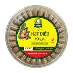 Hạt điều vỏ lụa Bà Tư hộp 390g chính hãng