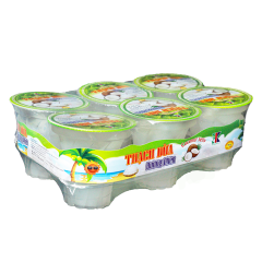 Lốc 6 Thạch dừa đường phèn 3K ly 130g chính hãng