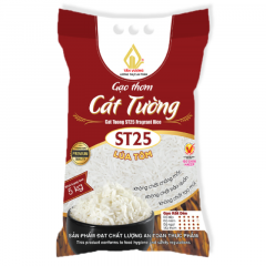 Gạo ST25 lúa tôm Cát Tường Tấn Vương túi 5kg chính hãng | Siêu Thị GO!– Thực phẩm giá tốt
