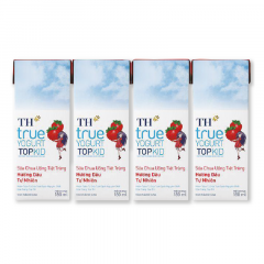 Lô 4 hộp sữa chua uống TH true Yogurt Topkid hương dâu 180ml chính hãng | Siêu Thị GO!– Thực phẩm giá tốt