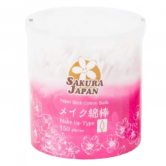 Tăm bông Sakura kháng khuẩn trang điểm 150 cây chính hãng