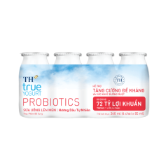 Lốc 4 sữa chua lên men sống TH True Yogurt vị dâu 85ml chính hãng | Siêu Thị GO!– Thực phẩm giá tốt