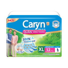 Tã quần người lớn Caryn mỏng nhẹ size XL 12 miếng chính hãng
