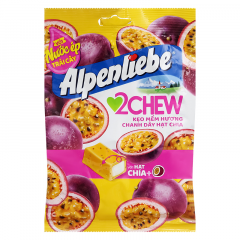 Kẹo chew Alpenliebe chanh dây hạt chia gói 84g chính hãng