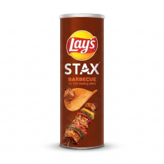 Snack khoai tây Lay's Stax vị thịt nướng BBQ 90g chính hãng